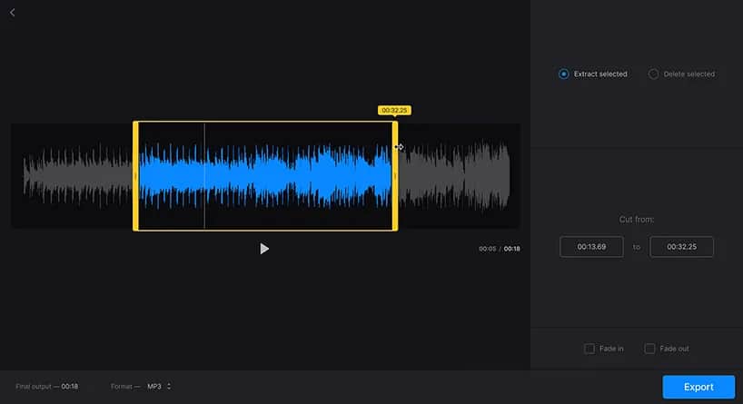 Przycinacz muzyki: Jak szybko edytować utwory audio online