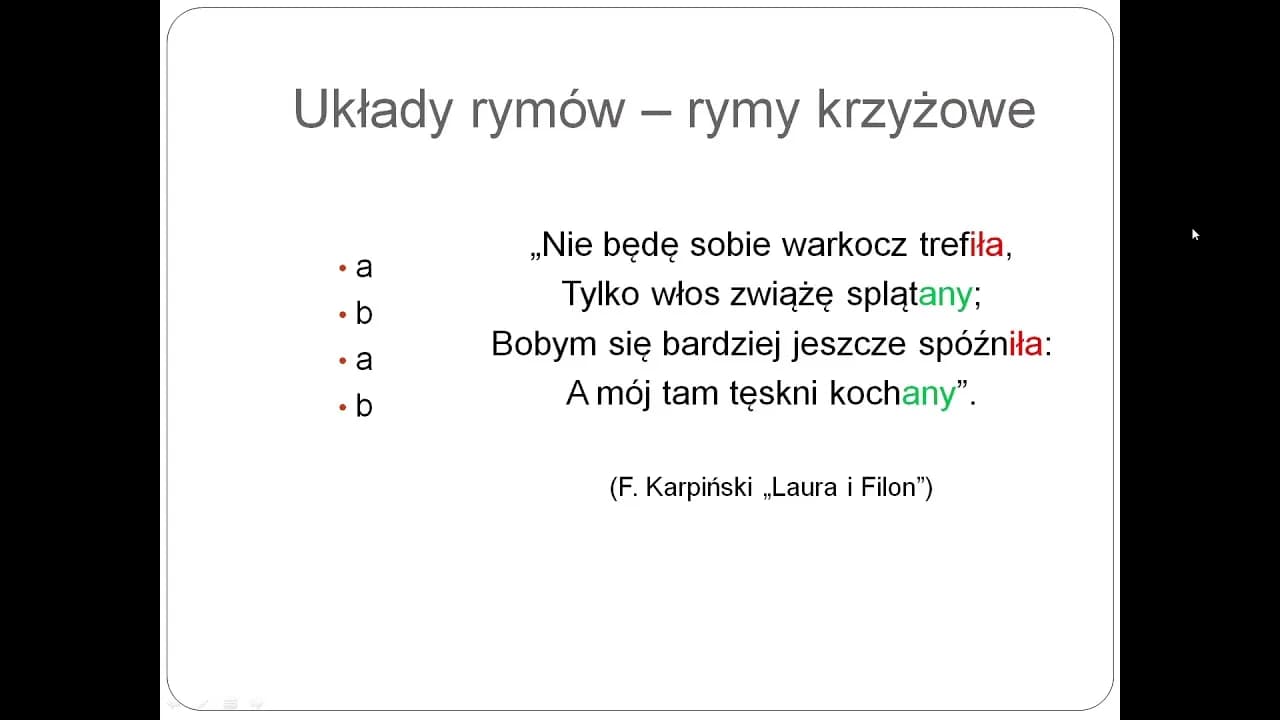 Poznaj najważniejsze układy rymów i ich zastosowanie w poezji polskiej